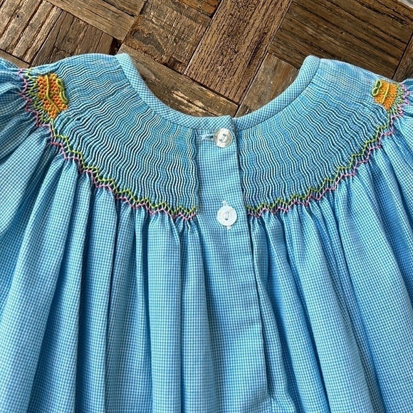 Smocked Bishop Christmas Dress by Silly Goose - Picture 8 of 10